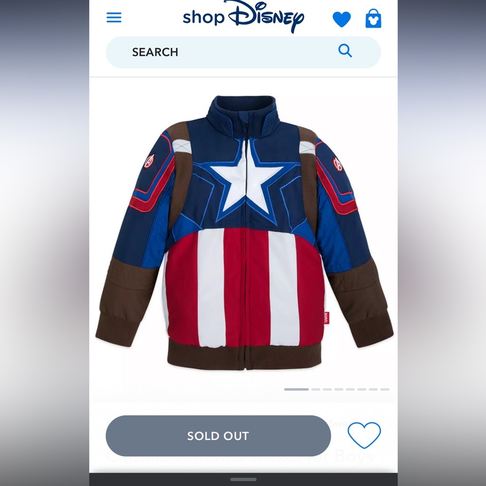 Disney Captain America Jacket EUC